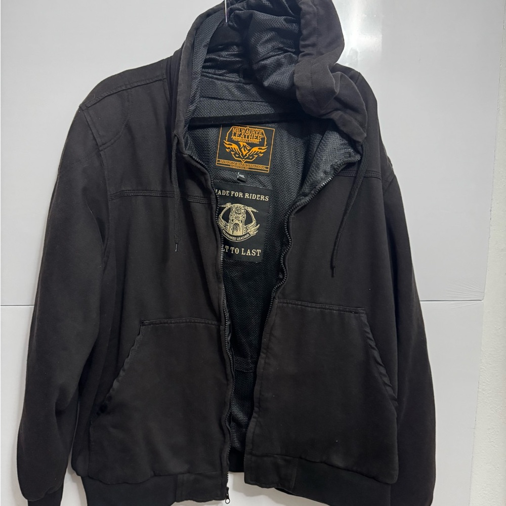 Men's Black Bomber Jacket with Hood